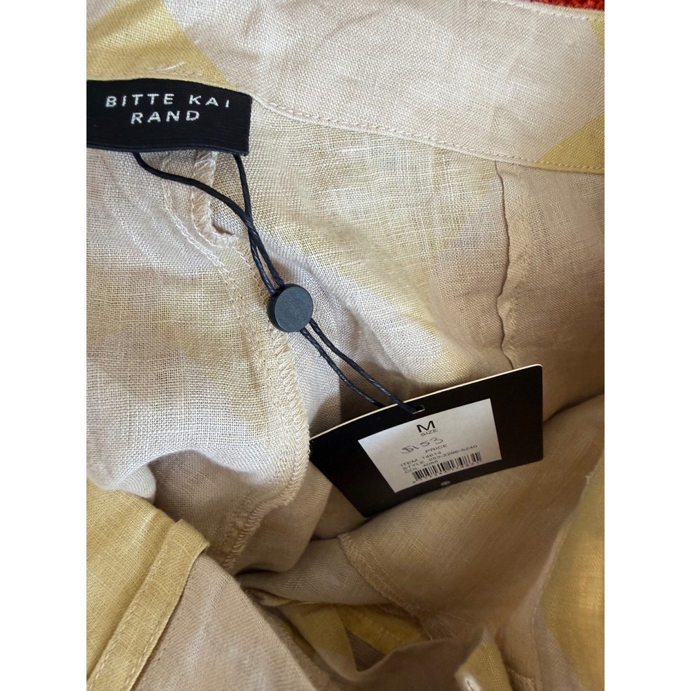 BITTE KAI RAND linen barrel pants NWT medium diamond pattern - Picture 7 of 7